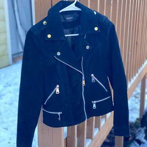 Suede Moto Jacket